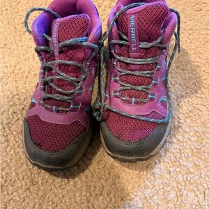 Merrell Kids' Berry and Teal Hiking Sneakers